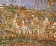 Camille Pissarro The Red Roofs painting